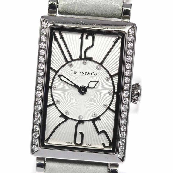 TIFFANY&Co. gallery Z3000.10.10E21C68A Diamond Bezel 12P Ladies Watch_670043 - Picture 1 of 6